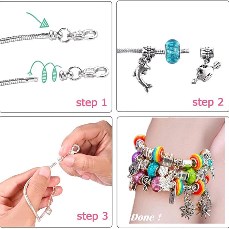 🎅Early Christmas Sale🎁 Girls Charm Bracelet Making Kit