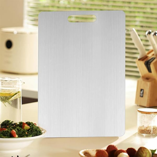 🔥 Stainless Steel Double Sided Chopping Board